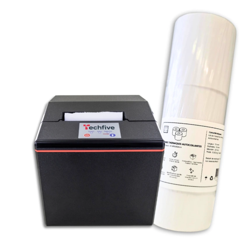 [AIT8N4++] Thermal Printer Self-adhesive + 3 label rolls